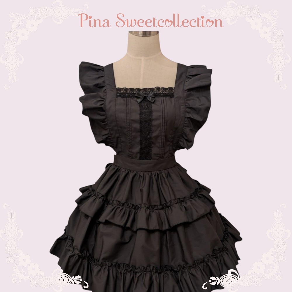 Pina sweetcollection／ a22001 ティアードフリルエプロン （ブロード