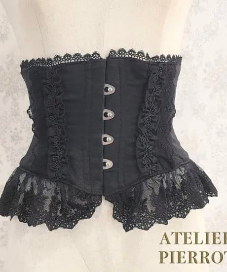ATELIER-PIERROT／Frill Short Corset（ブラック）