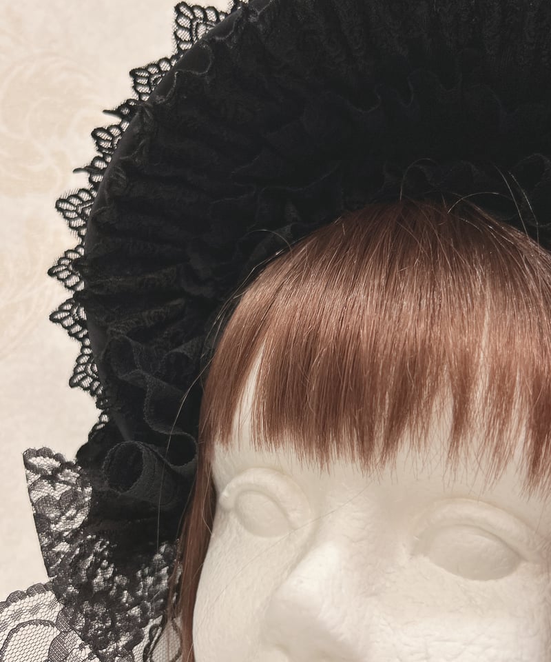 Triple fortune ボンネット　黒 Triple* fortune ／レースボンネット（ブラック） | chou chou ang