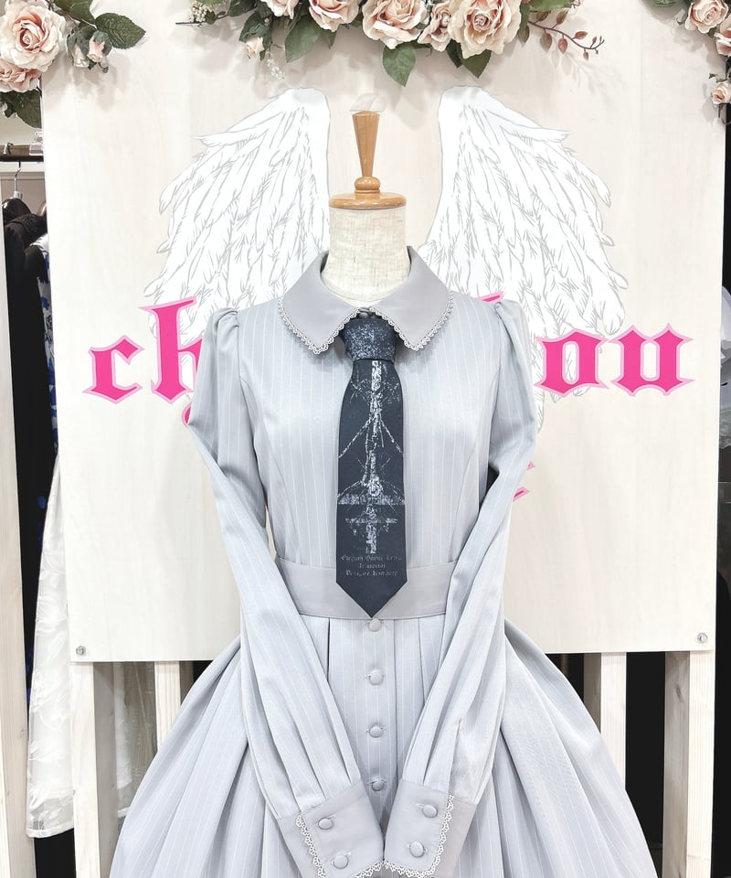 Sheglit／ ストライプタックワンピース（ライトグレー） | chou chou