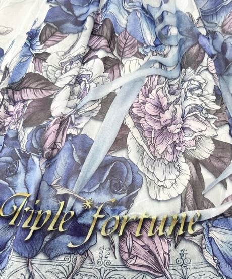 Triple* fortune ／モノクロマティックローズワンピース（ブルー）