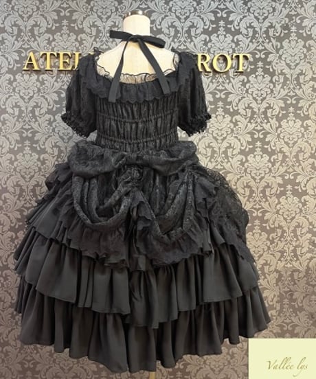 Vallée lys／Mellow Melody Dress（BLACK×BLACK）