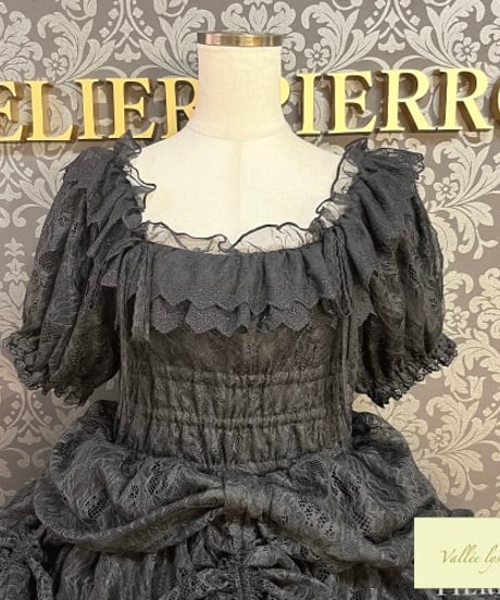 Vallée lys／Mellow Melody Dress（BLACK×BLACK）