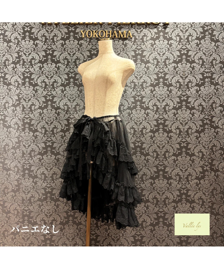 Vallée lys／ Mirage Veil Overskirt (ブラック) | chou