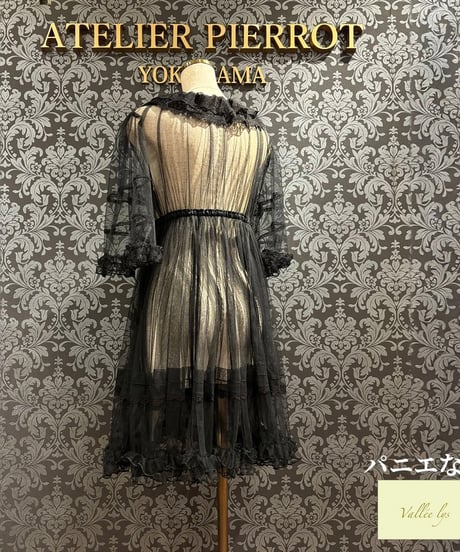 Vallée lys／Nocturne Sheer Tulle Dress（ブラック）