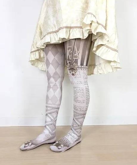 Estrellas / 白の女王のタイツ／2サイズ展開