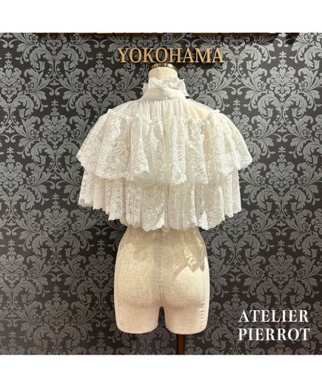ATELIER-PIERROT／Chantilly Lace Capelet（ホワイト）