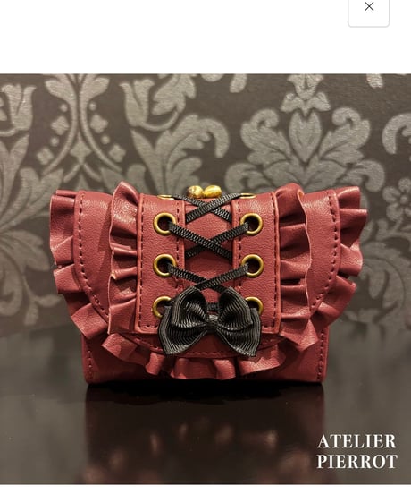 ATELIER-PIERROT／Doll’s Frill Mini Wallet（ボルドー）
