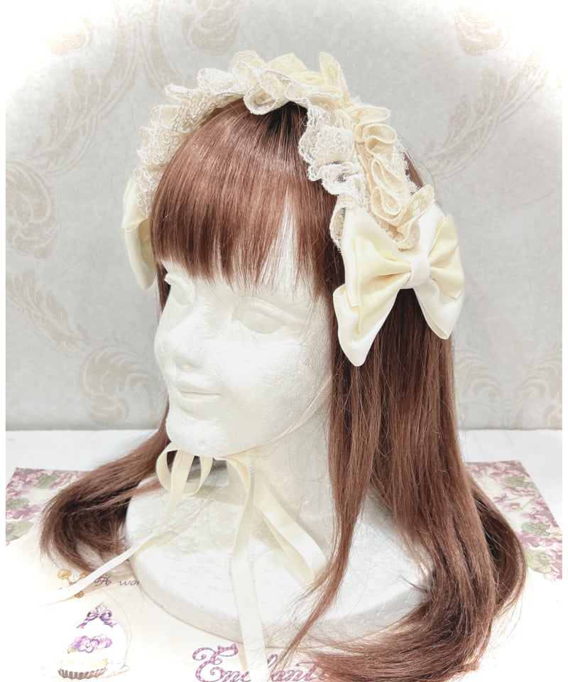 Enchantlic Enchantilly／レースフィリルヘッドドレス（生成り