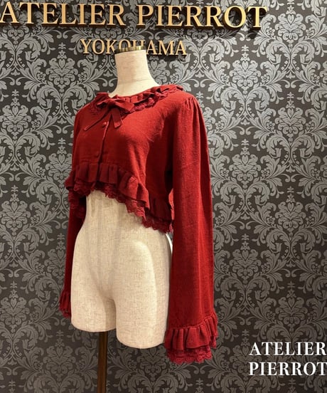 ATELIER-PIERROT／Rose Waltz Cardigan（ワイン）