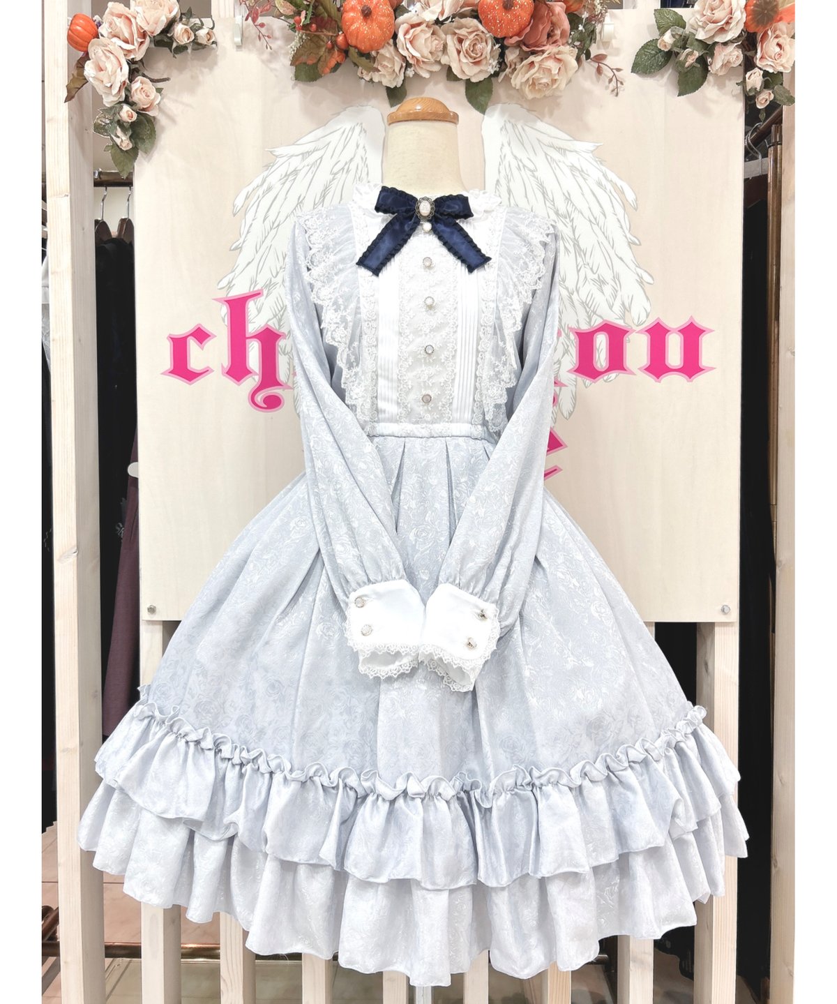 ピナスウィートコレクション　ローズジャガードワンピース Pina sweetcollection／ローズジャガードワンピース（ライト