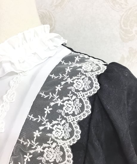 Pina sweetcollection／ローズジャガードワンピース（半袖）  ブラック
