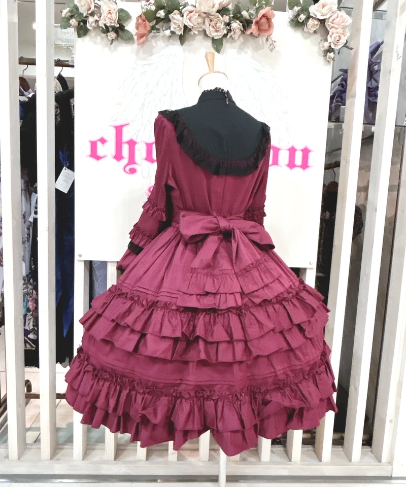 Pina sweetcollection／ドール姫袖ワンピース （ワイン×BK） | chou