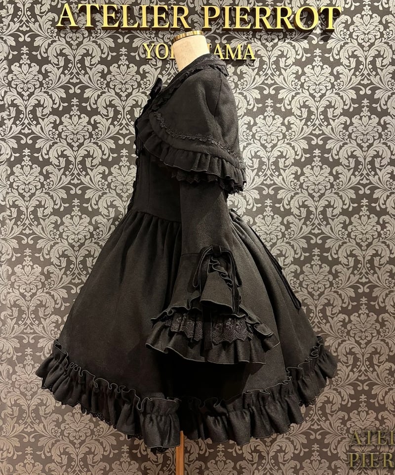 ATELIER-PIERROT／Fleur d'Hiver Coat （ブラック） | cho