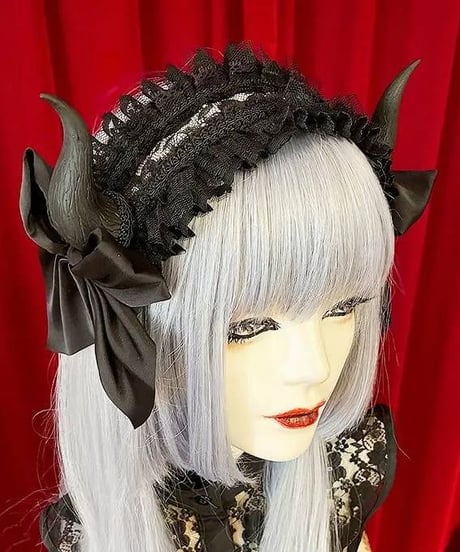Estrellas / デビルホーンヘッドドレス/黒×白