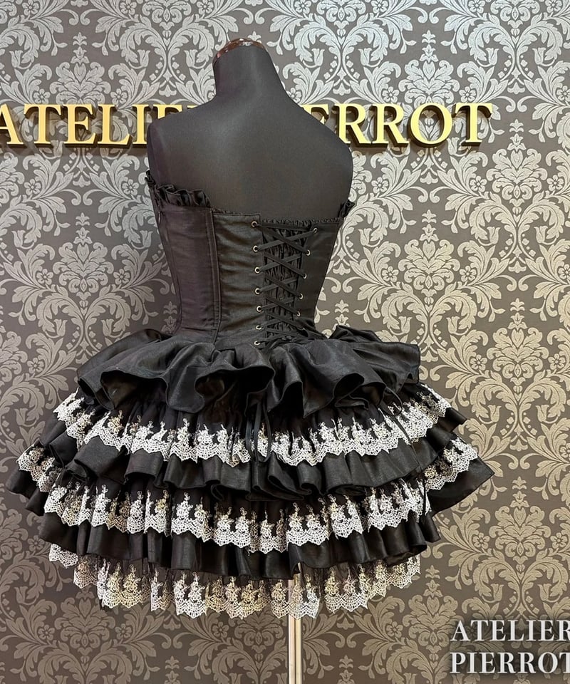 【ATELIER PIERROT】コルセット ブラック ATELIER-PIERROT】Midnight Thorn Corset【サイズ2、3(プ