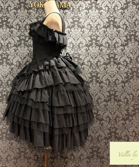 Vallée lys／Nonette Gauze Jumperskirt（ブラック）