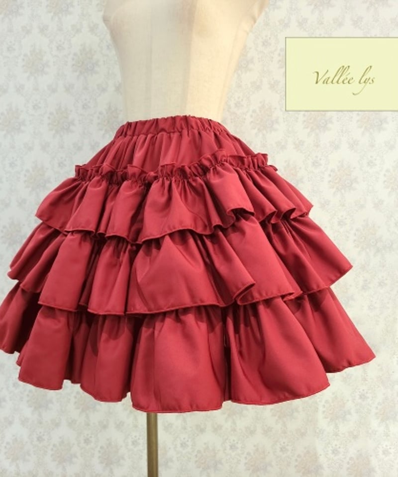 【Vallée lys】Pivoine Frill Skirt ブラック USED】【Vallée lys】Pivoine Frill Skirt | ATELIER-PIERROT