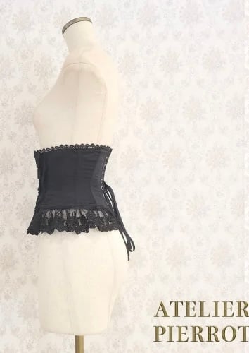 ATELIER-PIERROT／Frill Short Corset PlusSize（ブラッ