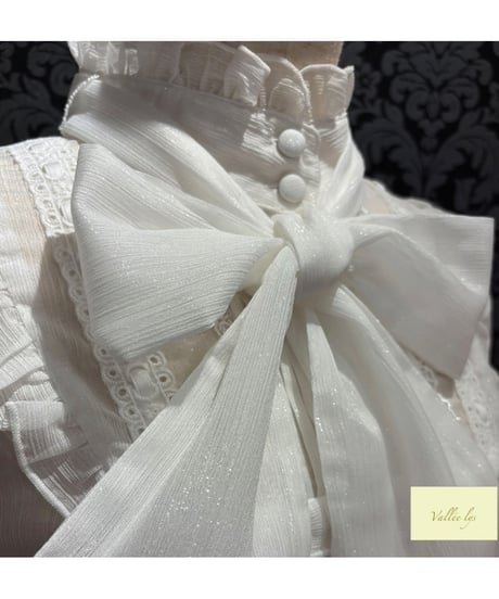 Vallée lys／Ethereal Ribbon Blouse（ホワイト）