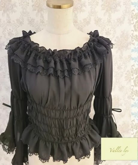 Vallée lys／ Blossom Breeze Blouse （ブラック）