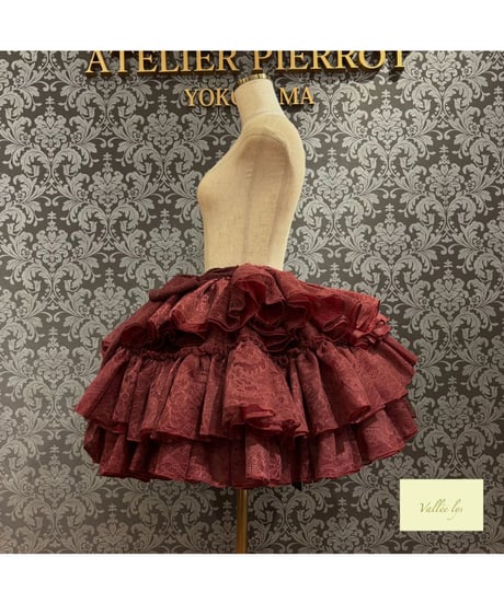 Vallée lys／ Petale Voile Skirt（ボルドー）