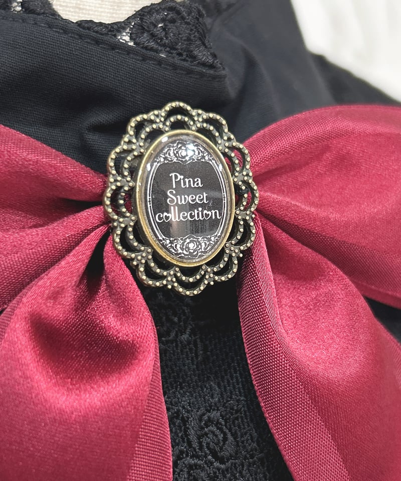 Pina sweetcollection／ドール姫袖ワンピース （ワイン×BK） | chou