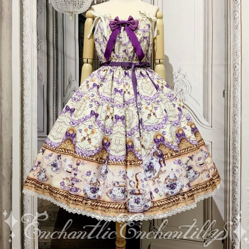 ｱﾝｼｬﾝﾃﾘｯｸ ｱﾝｼｬﾝﾃﾘｰ／すみれのお茶会ティアードJSK (Ivory)Lサイズ