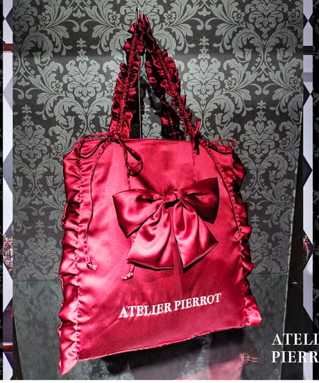 ATELIER PIERROT ／Romantic Ribbon Tote Bag（ボルドー）