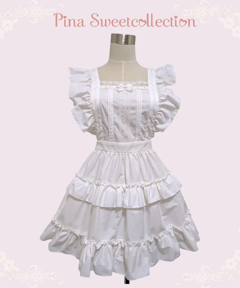 Pina sweetcollection／ a22001 ティアードフリルエプロン （ブロード