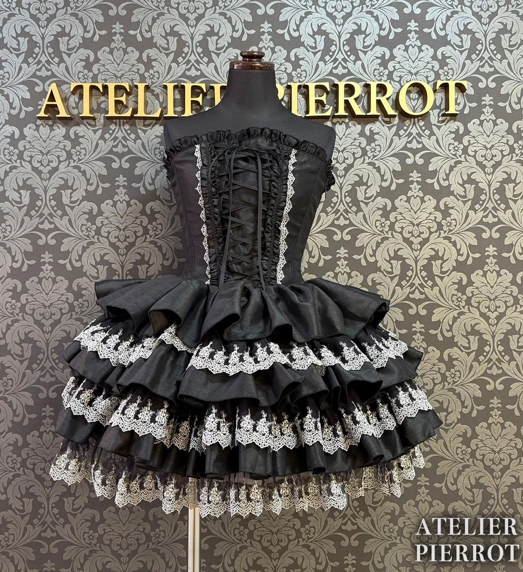 ATELIER-PIERROT／Mini Corset Dress (シルバーレースver)ブ