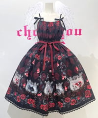 ｱﾝｼｬﾝﾃﾘｯｸ ｱﾝｼｬﾝﾃﾘｰ／金魚姫の薔薇水庭園JSK(黒×赤薔薇)