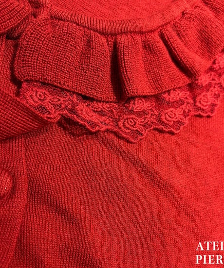 ATELIER-PIERROT／Rose Waltz Cardigan（ワイン）