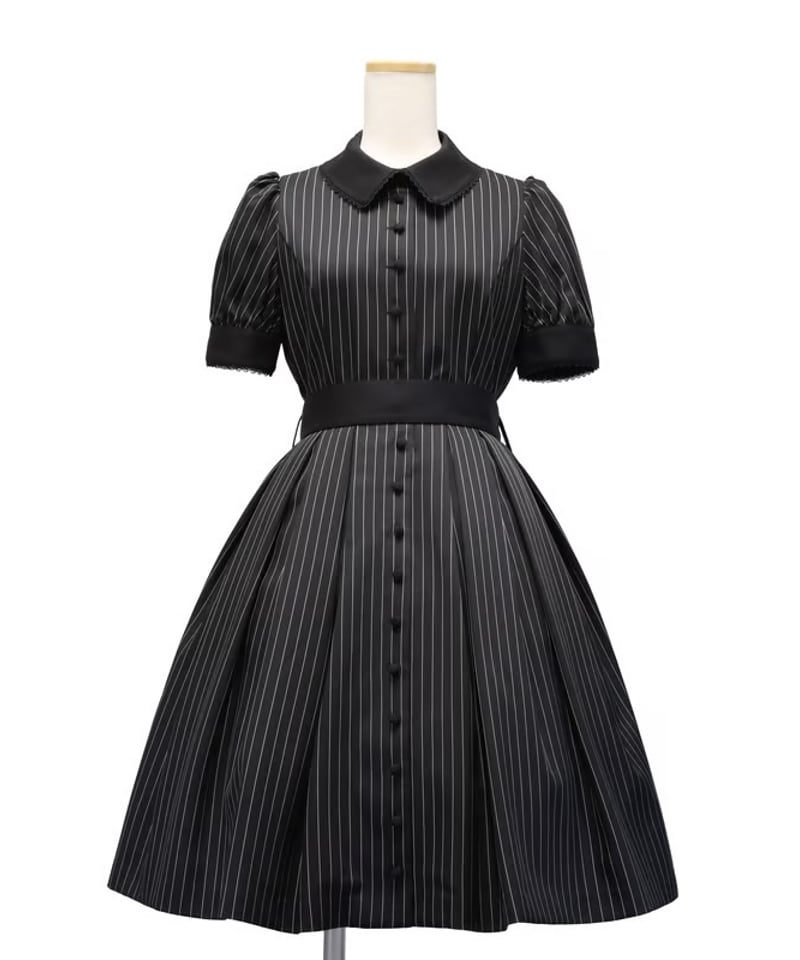 Sheglit／ストライプパフワンピース（ブラック） | chou chou ange online 