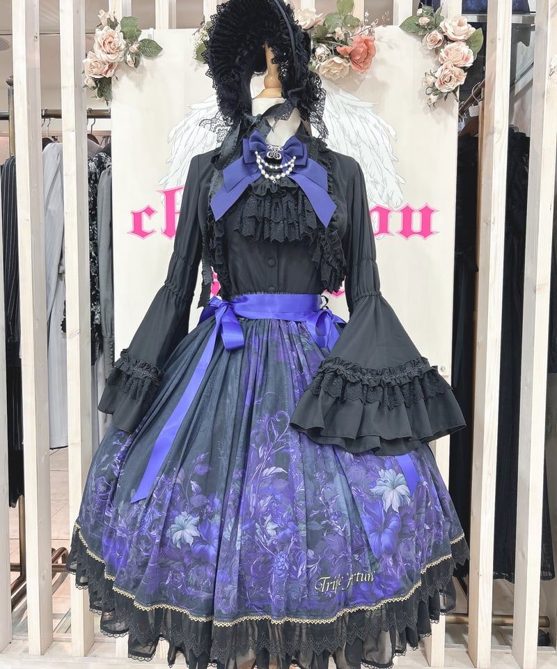 トリプルフォーチュン　triple fortune　ジャンパースカート Triple*fortune】ビクトリアローズジャンパースカート(リボン