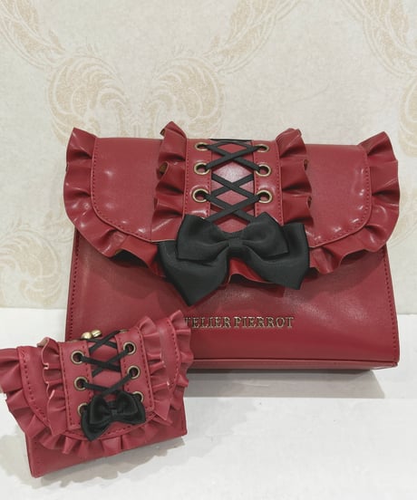 ATELIER-PIERROT／Doll’s Frill Mini Wallet（ボルドー）