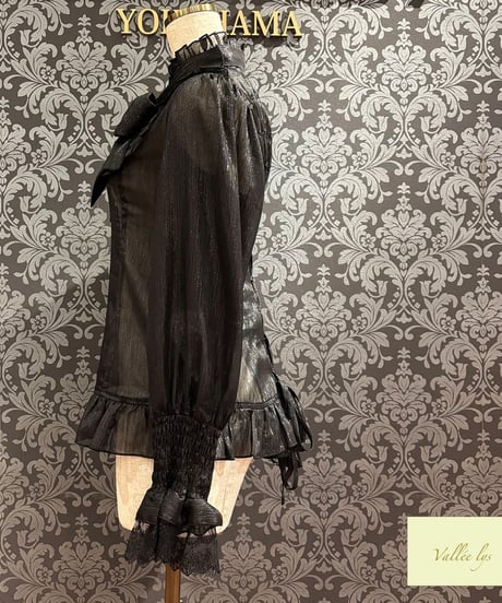 Vallée lys／Ethereal Ribbon Blouse（ブラック）