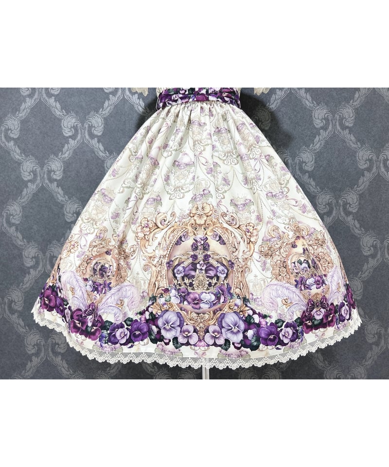 すみれ姫の王冠 ワンピース アンシャンテリック アンシャンテリー ｱﾝｼｬﾝﾃﾘｯｸ ｱﾝｼｬﾝﾃﾘｰ／すみれ姫の王冠ワンピース（生成）Lサイズ