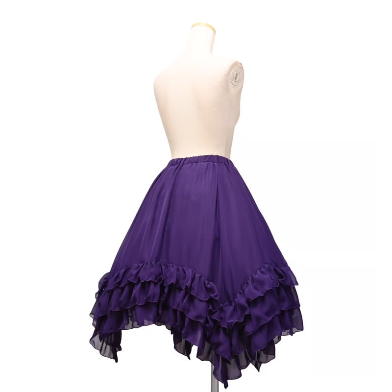 ☆ ☆フリルHigh-Low スカート シフォンドレス Jewelobe スカート シフォンフリルロングスカート : ZOZOTOWN