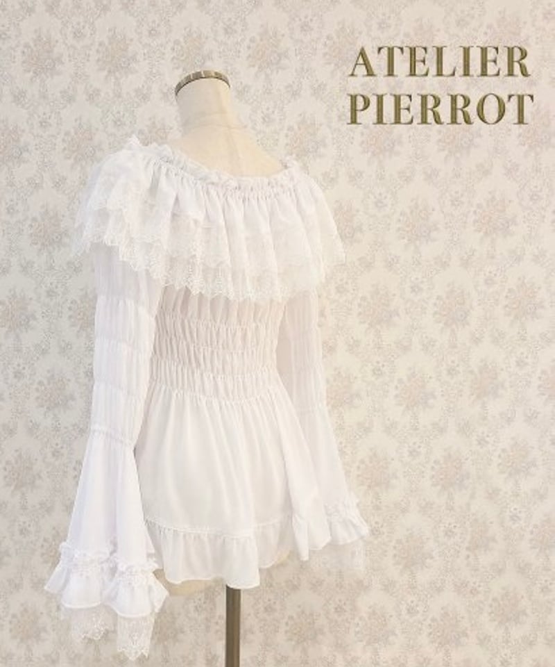 アトリエピエロ　ヴァレリスBlossom Breeze Blouse white Blossom Breeze Blouse by Atelier Pierrot