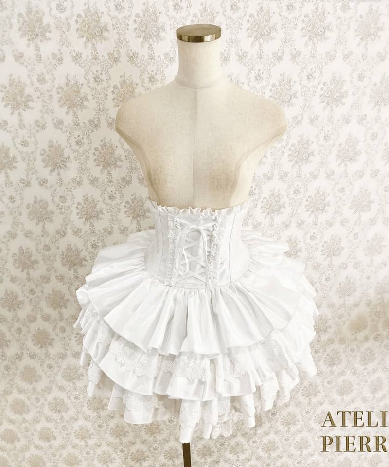 ATELIER-PIERROT／Mini Corset Skirt（ホワイト） | chou