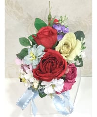 Millefleurs／薔薇ブーケのカチューシャ（サックス）