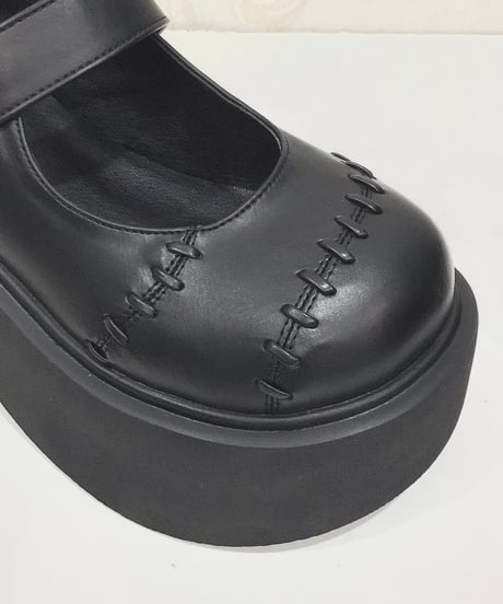 ATELIER-PIERROT／ “Nocturnal Grave” Batwing Mended Shoes (ブラック）S〜XLの4サイズ