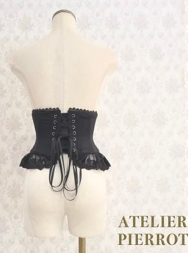 ATELIER-PIERROT／Frill Short Corset PlusSize（ブラッ