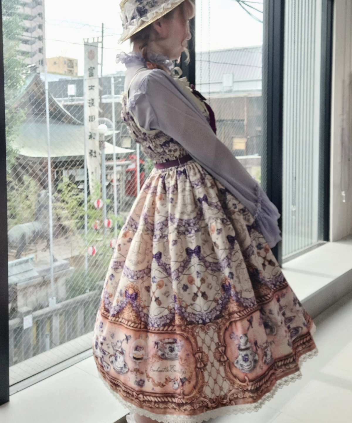ｱﾝｼｬﾝﾃﾘｯｸ ｱﾝｼｬﾝﾃﾘｰ／すみれのお茶会ティアードJSK (Ivory)Mサイズ
