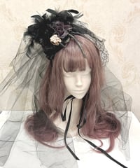 トリプルフォーチュン ヘッドドレス Triple* fortune ／刺繍ヘッドドレス（赤小花） | chou chou ange