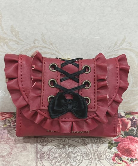 ATELIER-PIERROT／Doll’s Frill Mini Wallet（ボルドー）