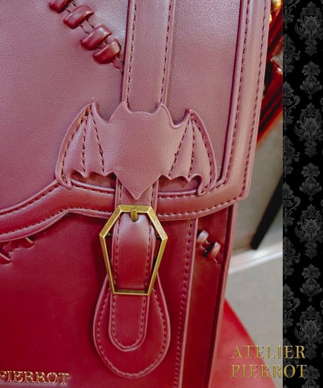 ATELIER PIERROT ／“Nocturnal Grave”Mended Satchel（ボルドー）