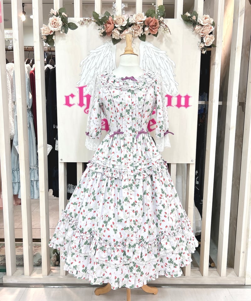 ロイヤルストロベリースカラップドレス Innocent World サンプル品 イノセントワールドロイヤルストロベリースカラッドレス
