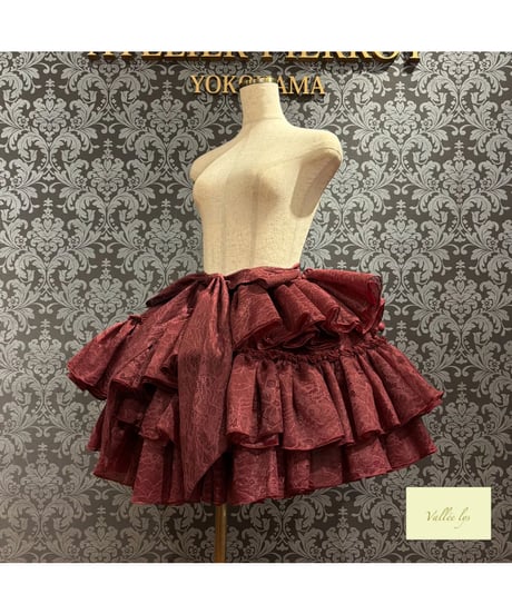 Vallée lys／ Petale Voile Skirt（ボルドー）